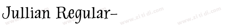 Jullian Regular字体转换